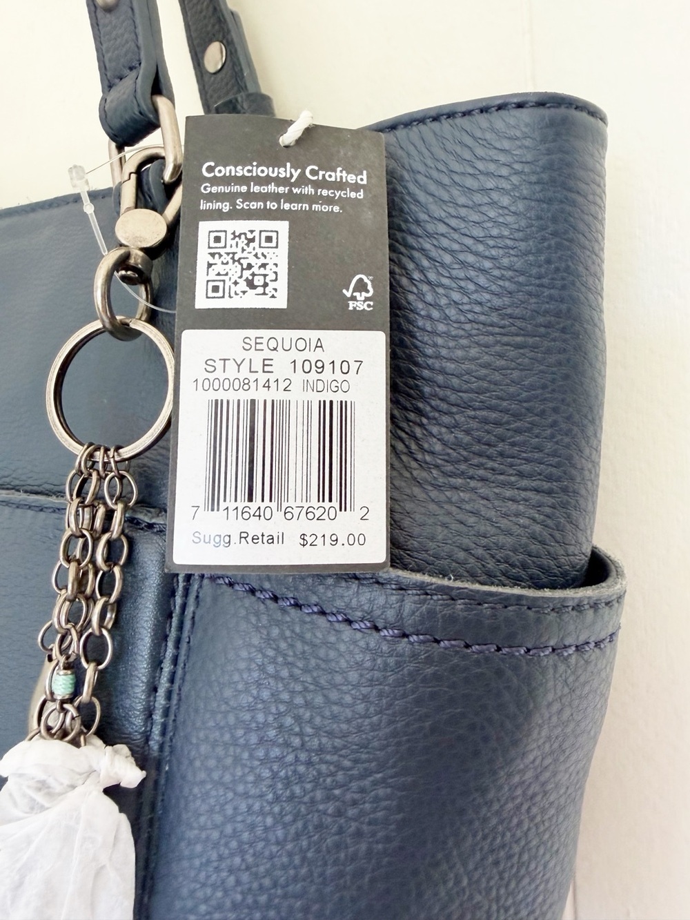 NWT THE SAK Sequoia Tote Bag in Navy - Picture 2 of 6
